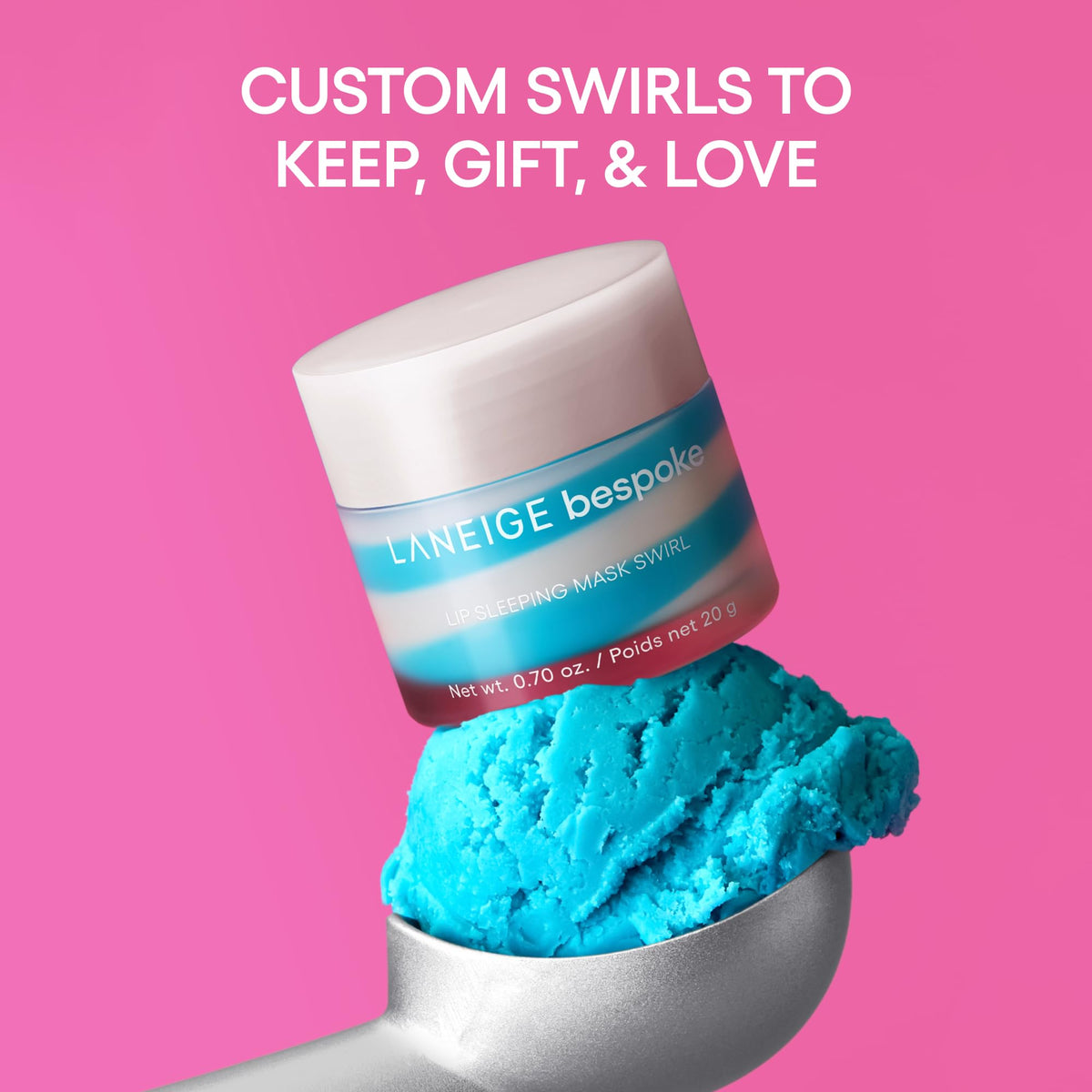 Hot Pink LANEIGE Bespoke Lip Sleeping Mask | Customized Overnight Treatment