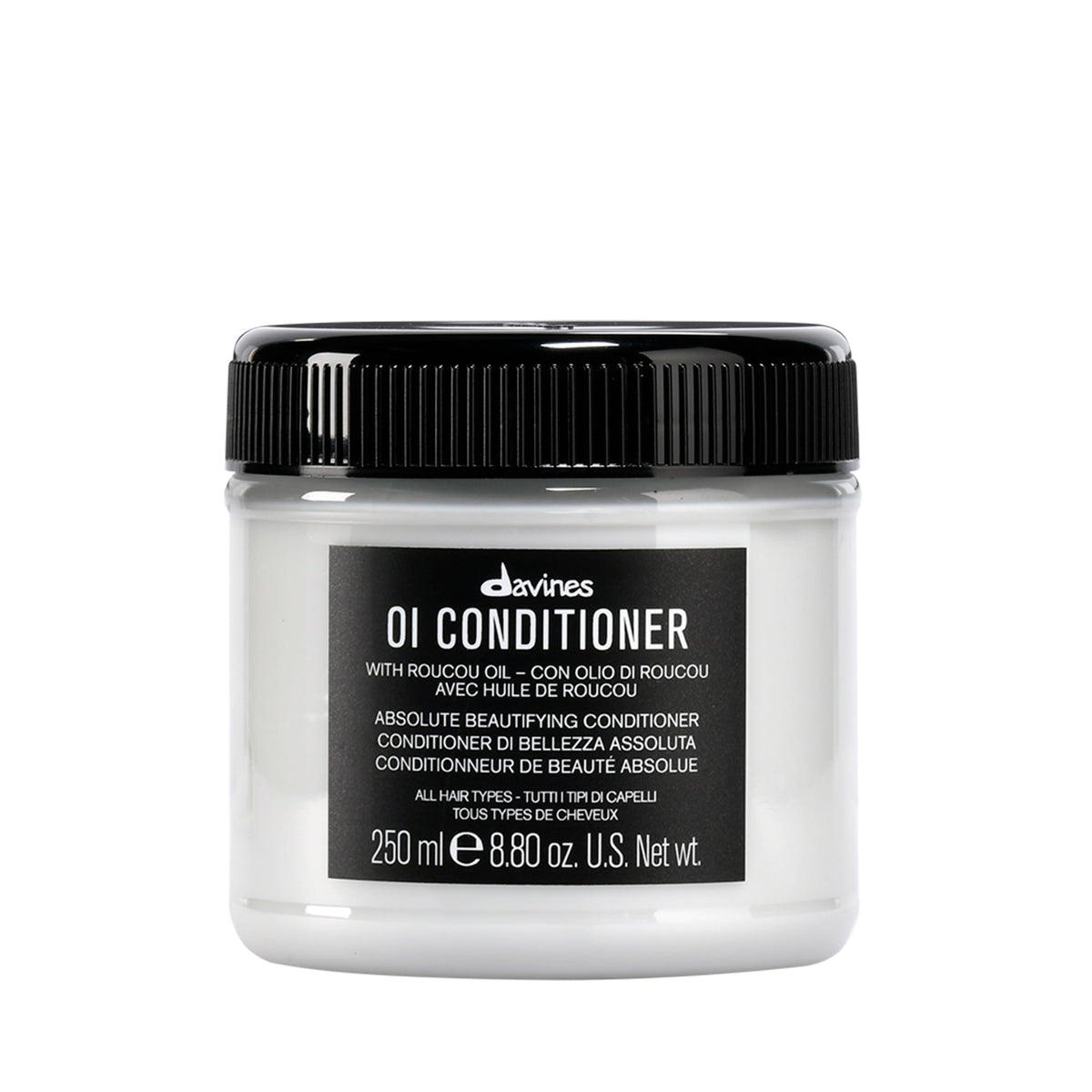 Black Davines OI Conditioner Daily Softening Silky Cream, For All Hair Types