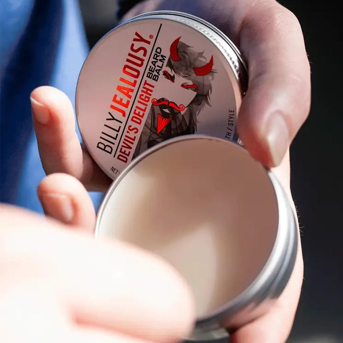 White Smoke Billy Jealousy Beard Balm with Light Hold & Low Shine, Everyday Beard Styling Balm Loaded With Coconut, Shea & Sunflower Oils For Smooth & Nourished Facial Hair & Skin