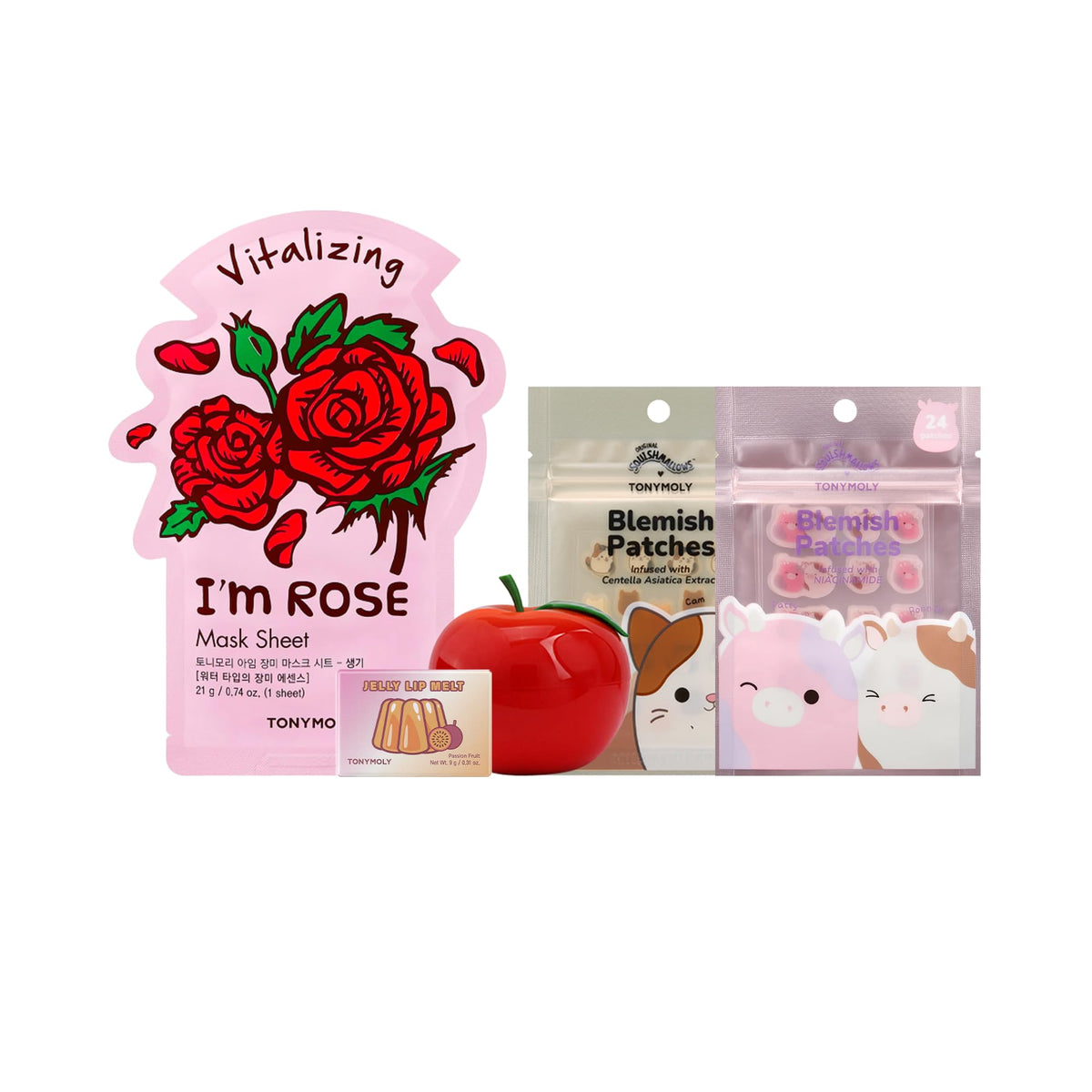 White Smoke TONYMOLY Fall Refresh Skincare Set - 6pc Sheet Mask, Lip Hand Blemish Patch