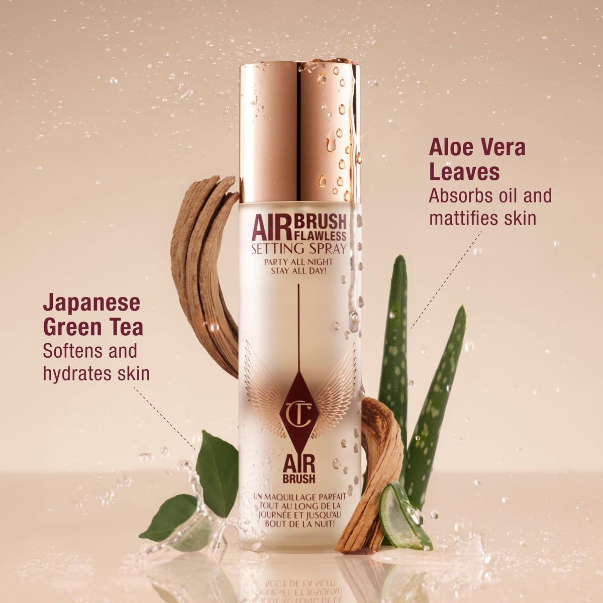Wheat Charlotte Tilbury Airbrush Flawless Setting Spray - Hydrating & Waterproof