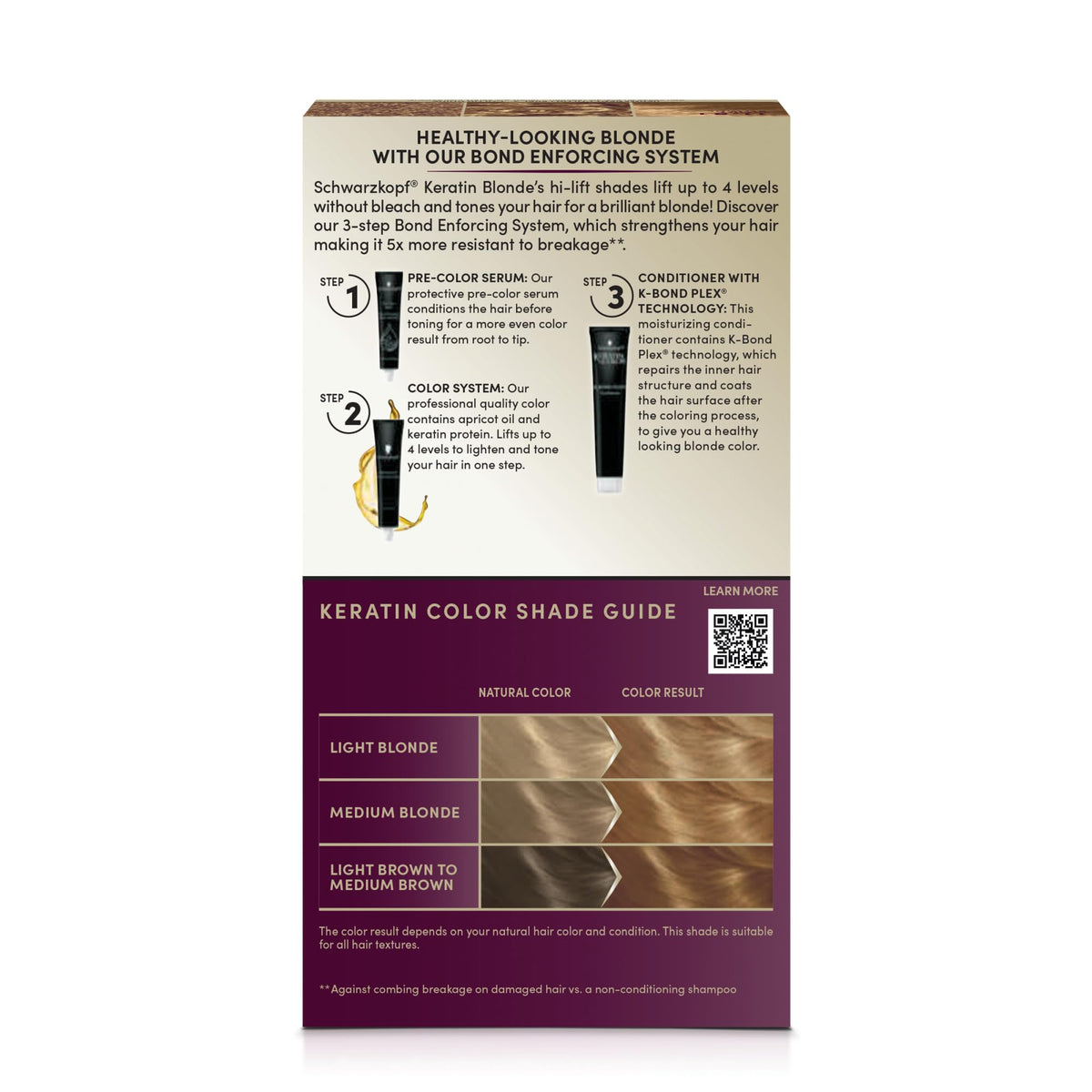 Dark Slate Gray Schwarzkopf® Keratin Blonde 11.51 Warm Blonde Permanent Hair Dye