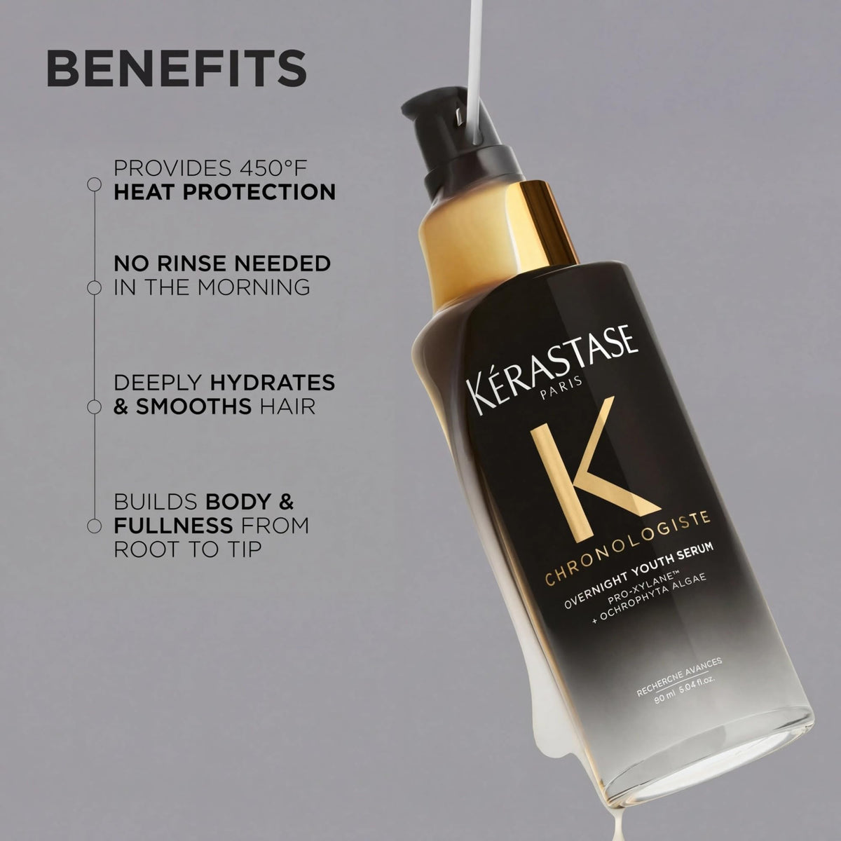 Dark Gray KÉRASTASE Chronologiste Overnight Youth Serum For Aging Hair