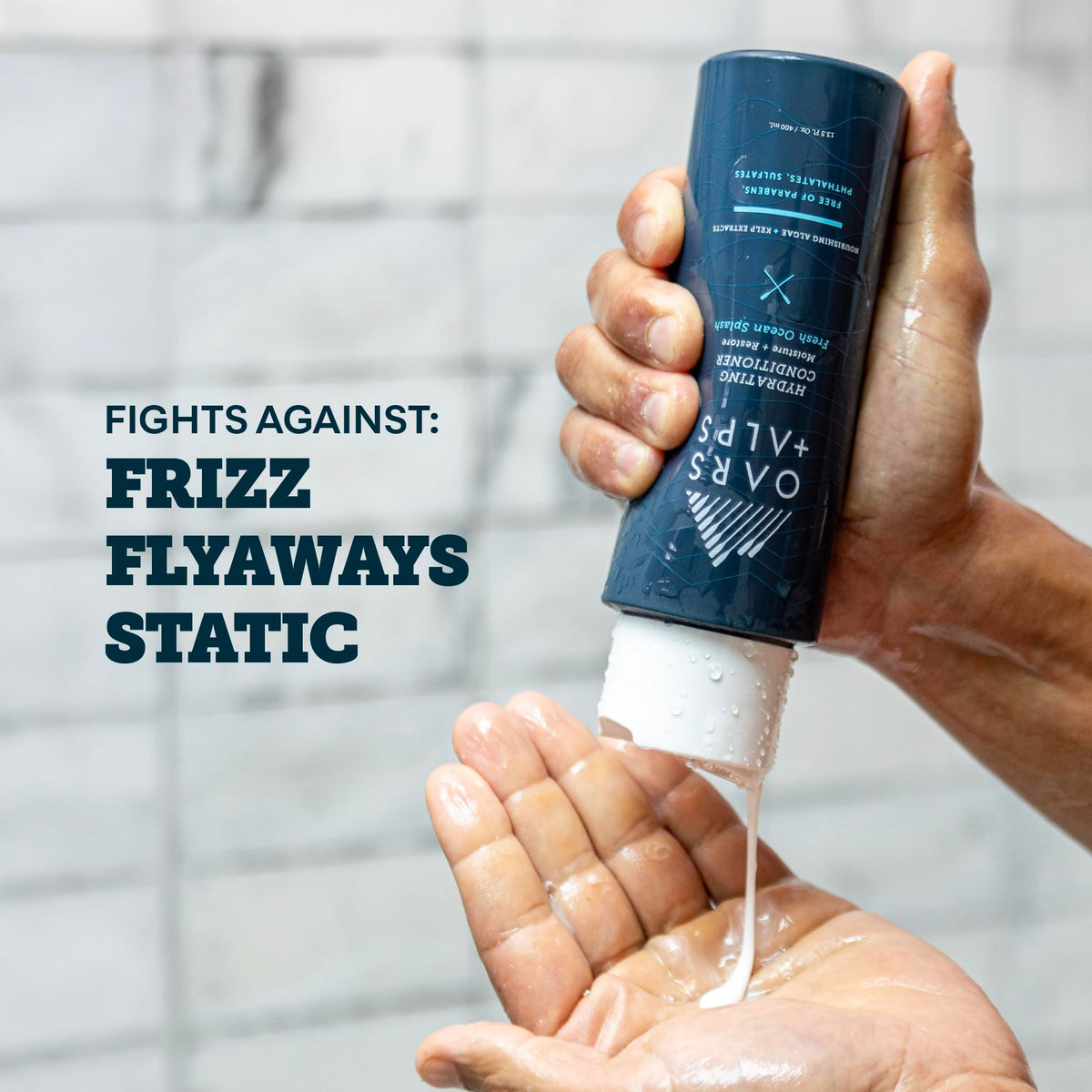 Light Gray Oars + Alps Hydrating Conditioner for Men, Nourishing Formula with Clean Ingredients, Moisturizes & Softens Hair, 1 Pack, 13.5 Fl Oz