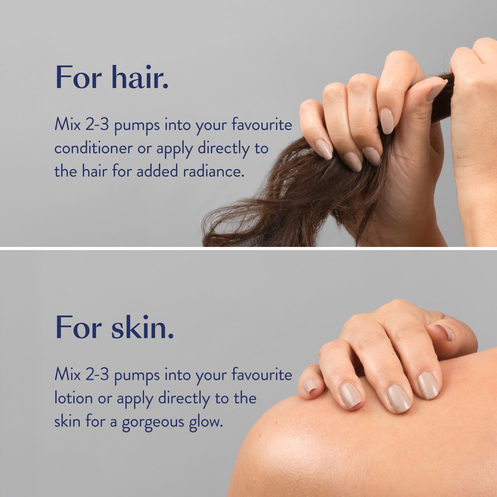 Gray eSalon Hair and Body Oil, Nourishing Dry Oil for Color Treated Hair, Radiant Hair and Skin Care, 59ml/2fl oz