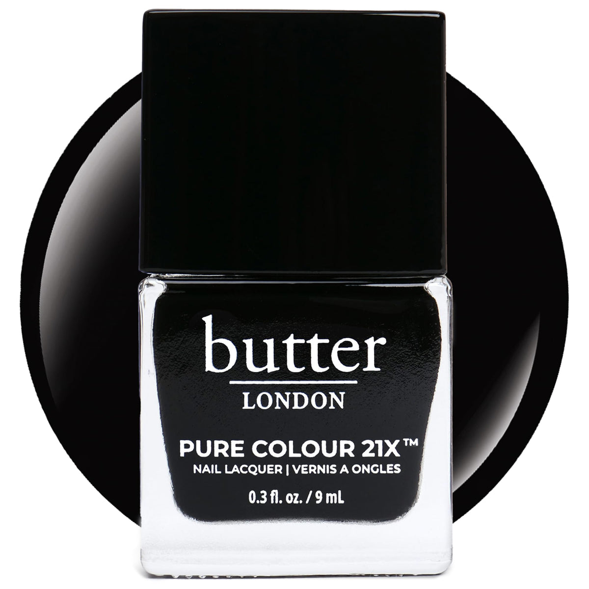 Black butter LONDON PC21X Nail Lacquer Polish, Union Jack Black, Manicure Color