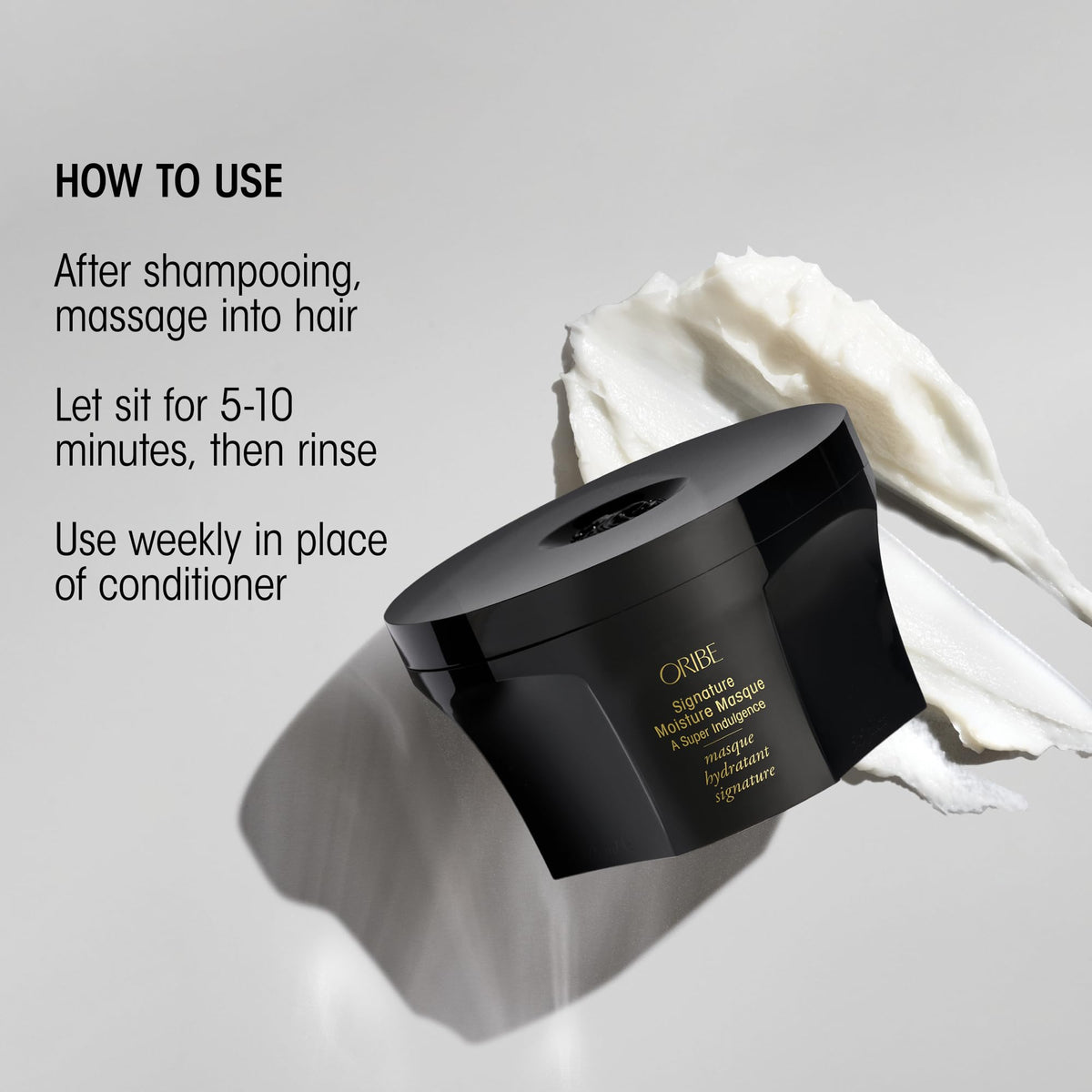 Light Gray Oribe Signature Mask - Deeply Hydrates, Softens & Smooths Hair - 5.9oz