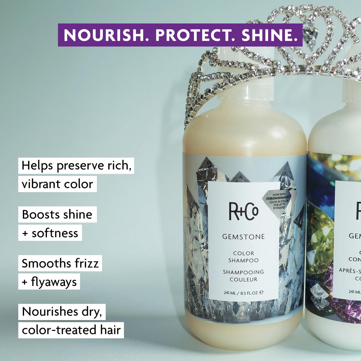 Gray R+Co GEMSTONE Color Shampoo, 2 Oz