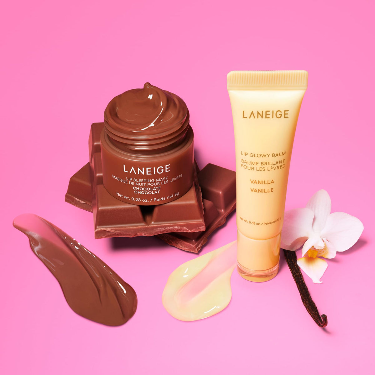 Light Pink LANEIGE Lip Glowy Balm: Sheer Tinted Lip Treatment Balm Tube
