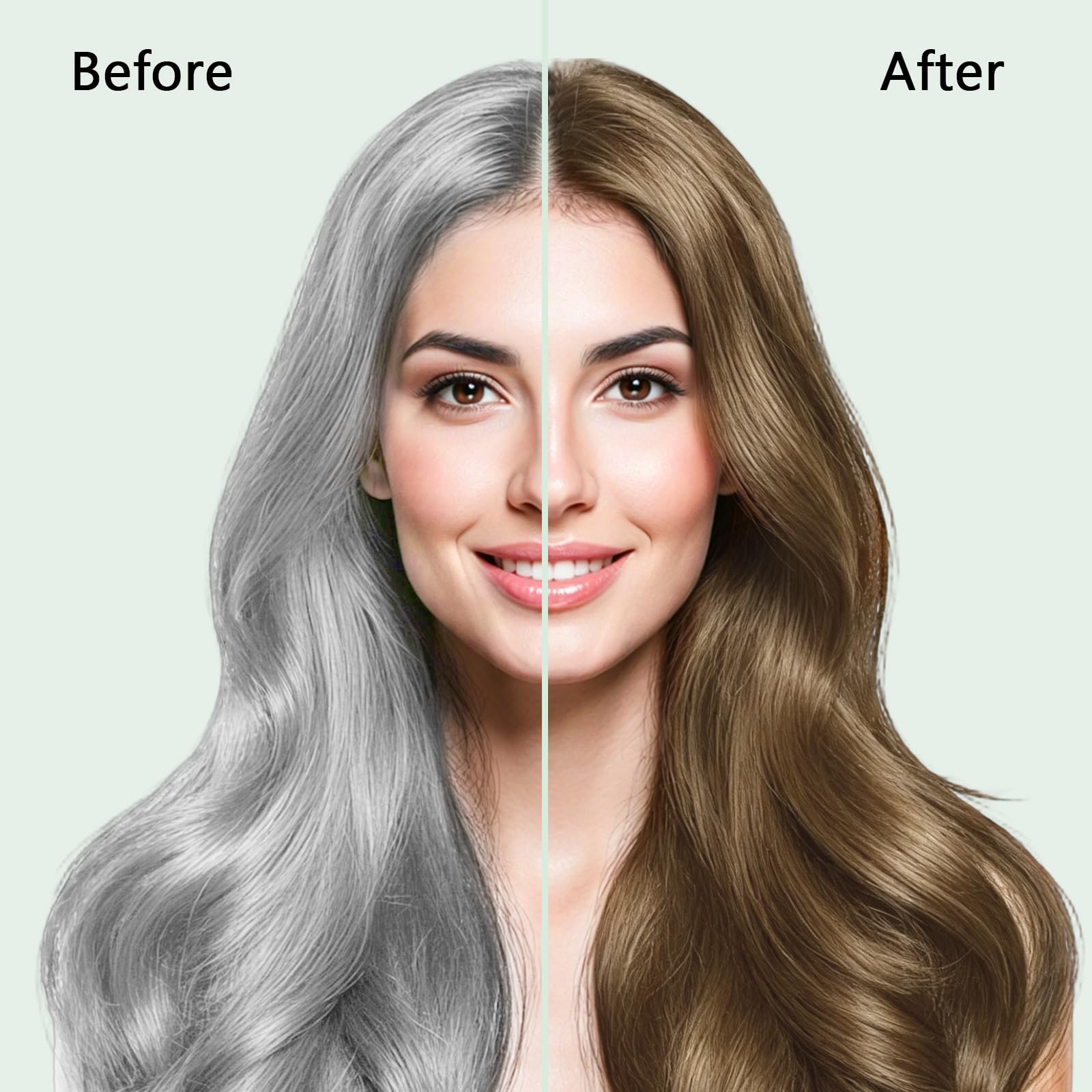 Lavender Light Brown Hair Dye Shampoo 3 in 1, Instant 100% Gray Hair Coverage Hair Color Shampoo for Women Men with 9 Natural Herbal Ingredients