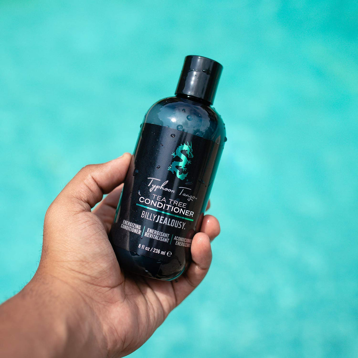 Medium Turquoise Billy Jealousy Typhoon Tango Tea Tree Conditioner for Men with Peppermint & Rosemary, Helps Prevents Flakes, Breakage & Split Ends, and Soothes Scalp Itch & Irritation, 8 Fl Oz
