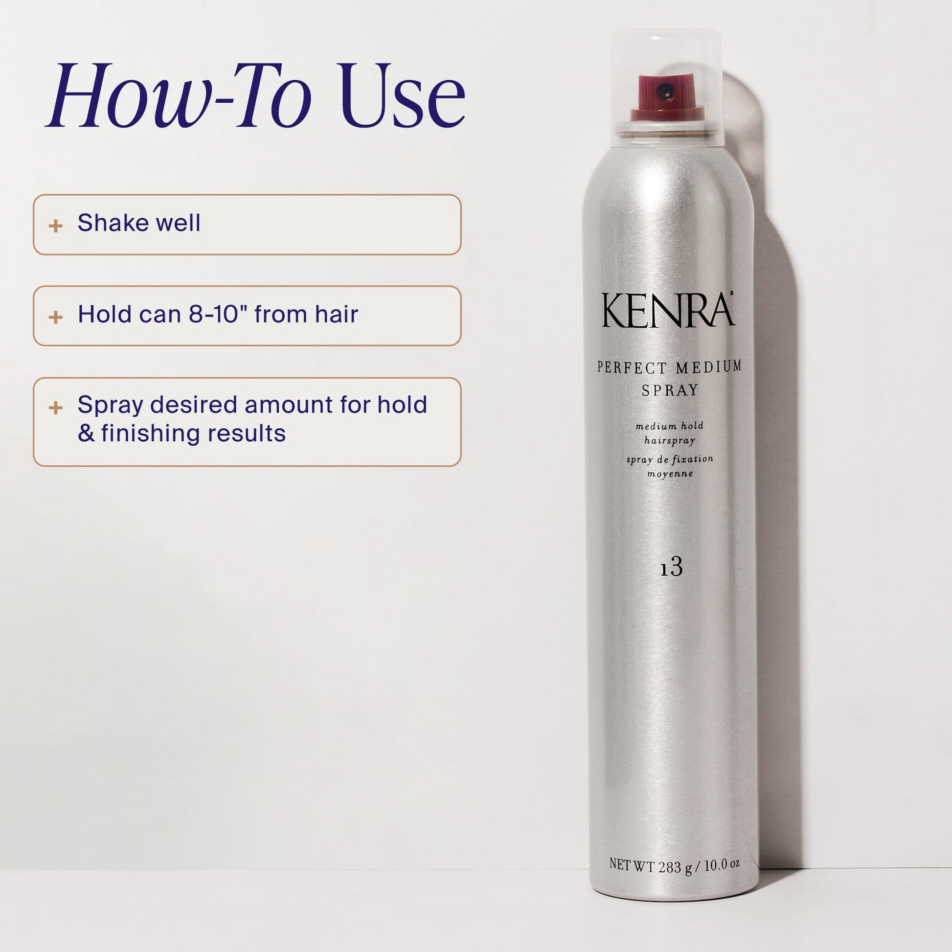 Lavender Kenra Professional Perfect Medium Spray 13 50% | Provides Styling Control Without Stiffness | Medium Hold | Fast-Drying Formulation | High Shine Finish | All Hair Types | 10 oz