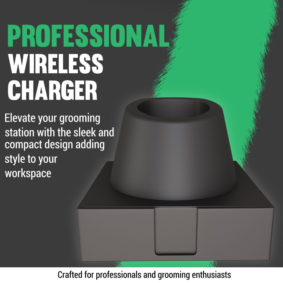 Dark Slate Gray Tomb 45 Power Pod for Gamma and Stylecraft Ergo Trimer - All in One Charging Stand for Mens Trimmers - High Performance