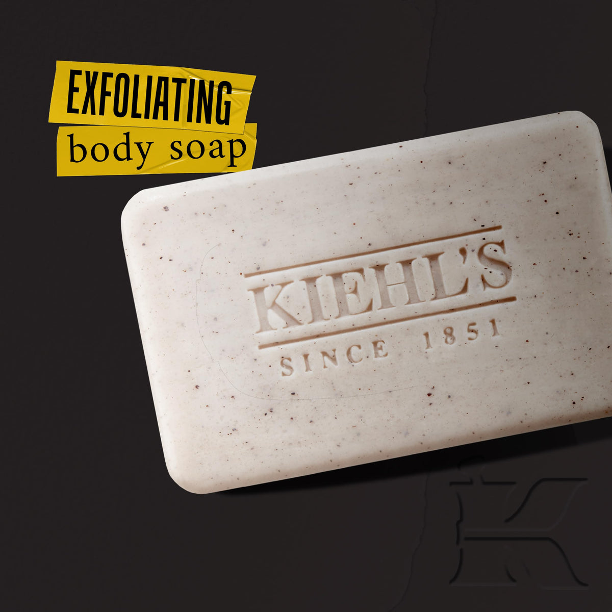 Black Kiehl's - Grooming Solutions Body Bar - Cleanses Dirt - 7 oz