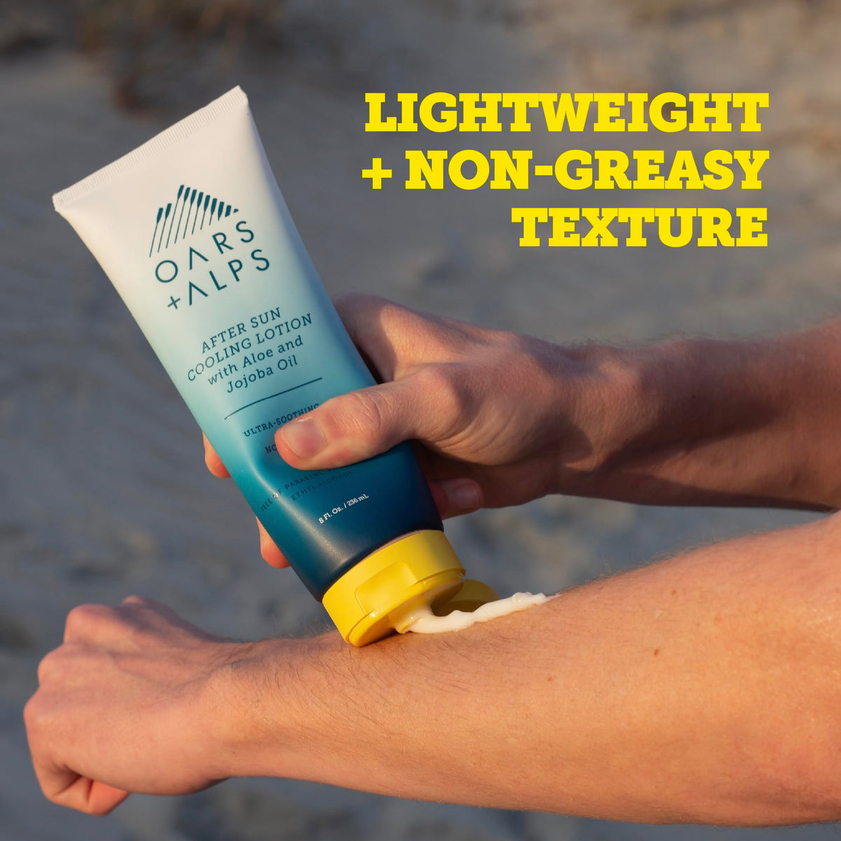 Dim Gray Oars + Alps After Sun Cooling Lotion, Soothing Sunburn Relief, 1pk, 8 Fl Oz