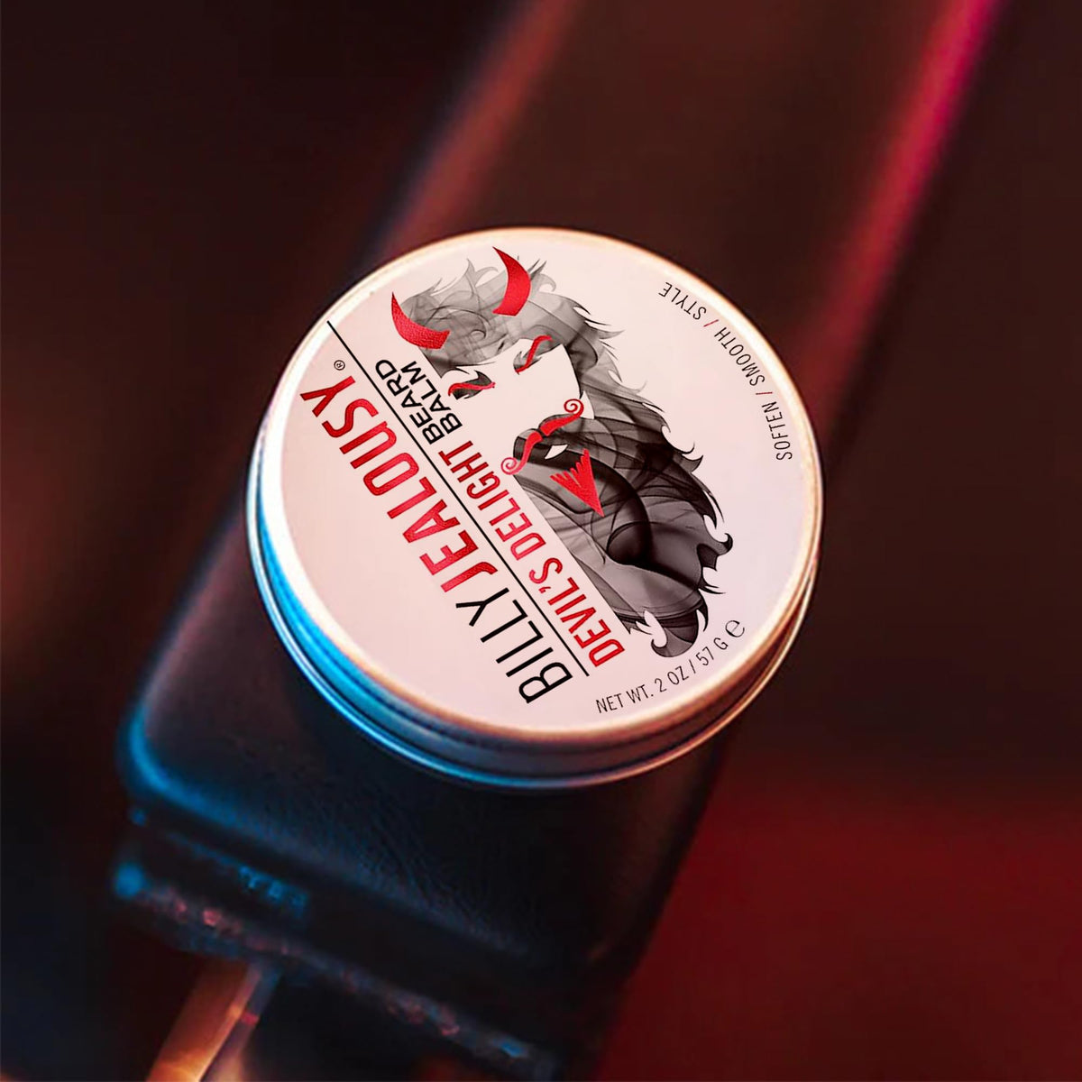 Black Billy Jealousy Beard Balm with Light Hold & Low Shine, Everyday Beard Styling Balm Loaded With Coconut, Shea & Sunflower Oils For Smooth & Nourished Facial Hair & Skin