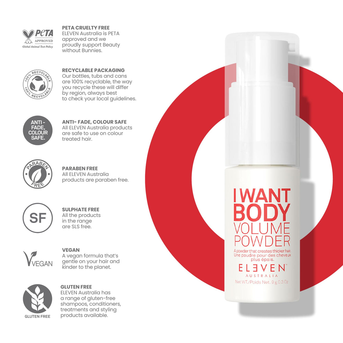 White Smoke ELEVEN AUSTRALIA I Want Body Volume Texture Powder, Lift & Texture - 0.3 Oz