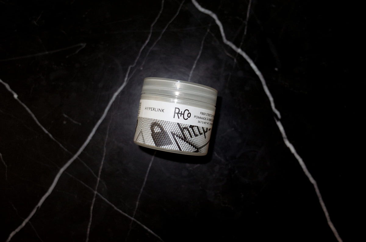 Black R+Co HYPERLINK Fiber Stretch Pomade – Full Case, Texturizing & Styling Hair Pomade, Adds Definition & Flexible Hold, All Hair Types