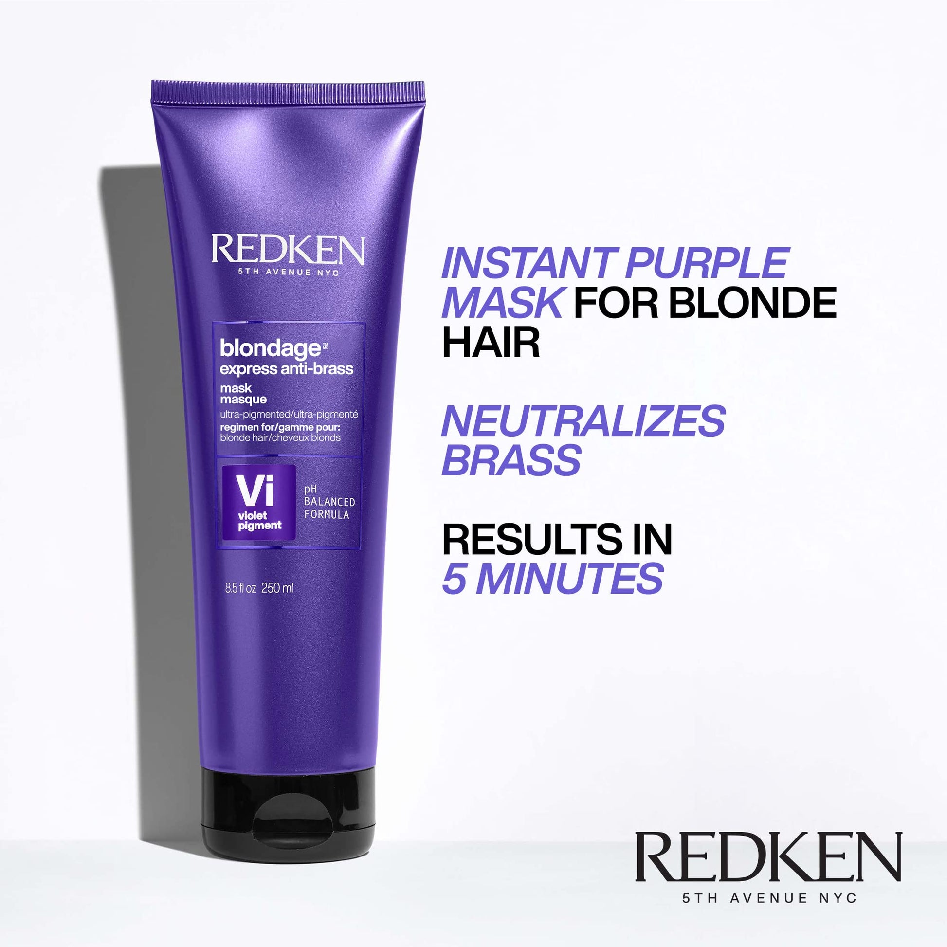 White Smoke Redken Color Extend Blondage Color Depositing Purple Shampoo, Conditioner and Anti-Brass Mask Set For Blonde Hair - Neutralizes Brassy Tones In Blonde Hair With Citric Acid