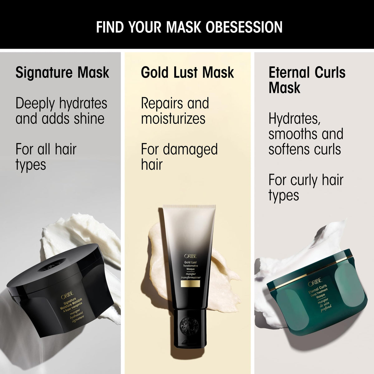 Gray Oribe Signature Mask - Deeply Hydrates, Softens & Smooths Hair - 5.9oz