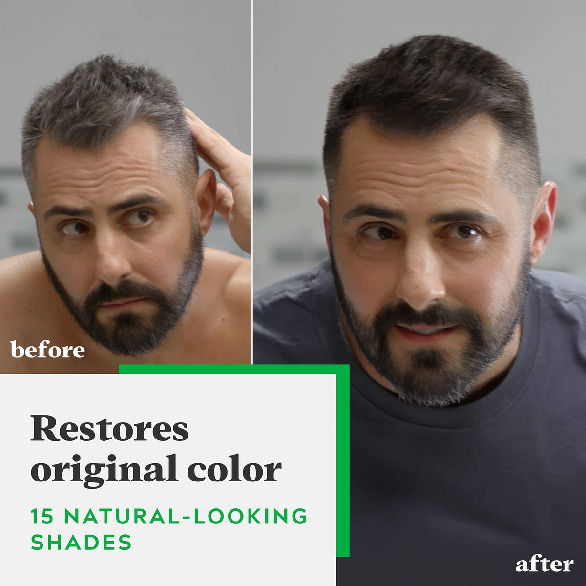 Dark Gray Just for Men Mustache & Beard M50, M55, M60