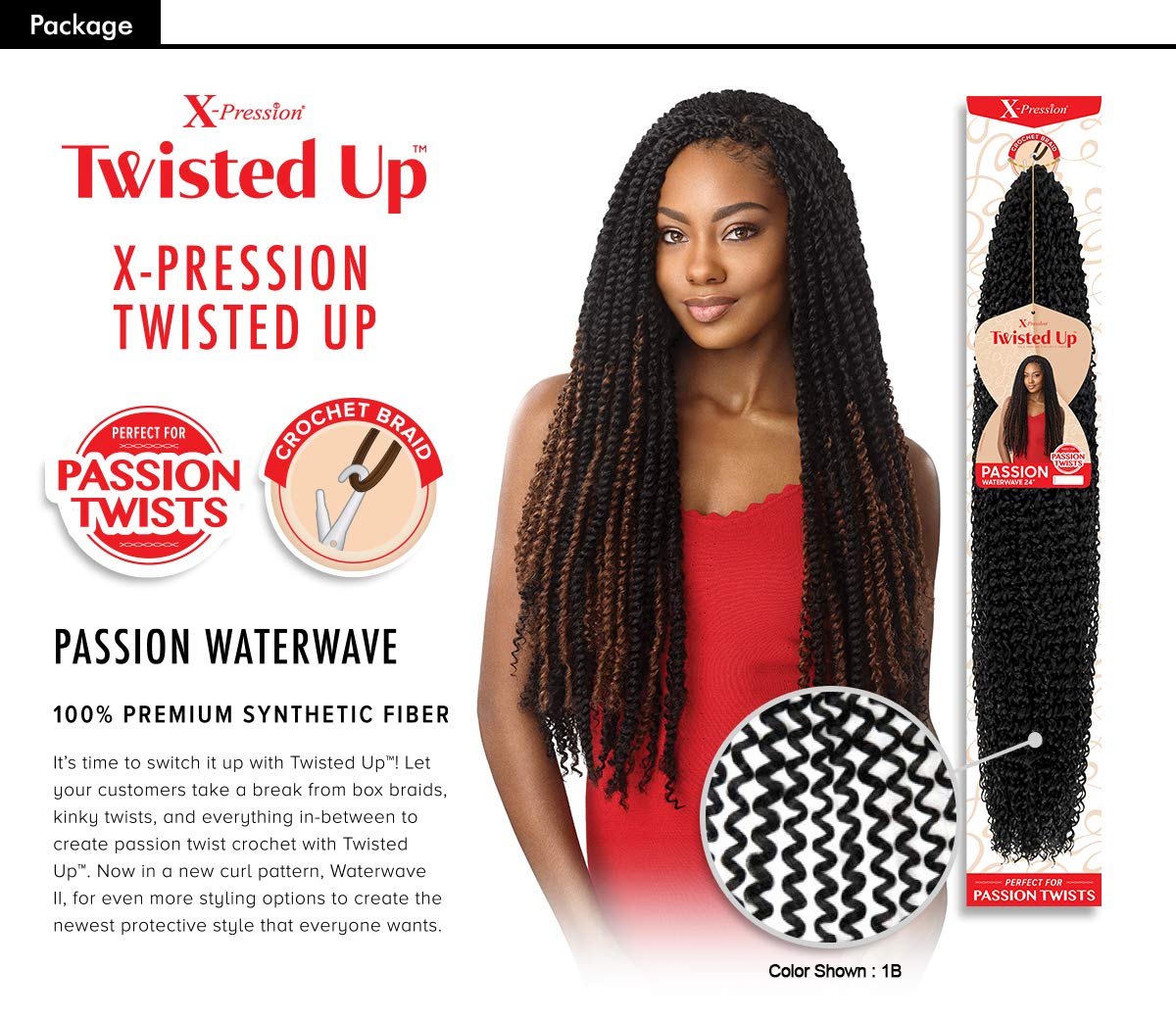 White Smoke MULTI PACK DEALS! Outre Crochet Braids X-Pression Twisted Up Passion Water Wave 24" (1-PACK, 27)