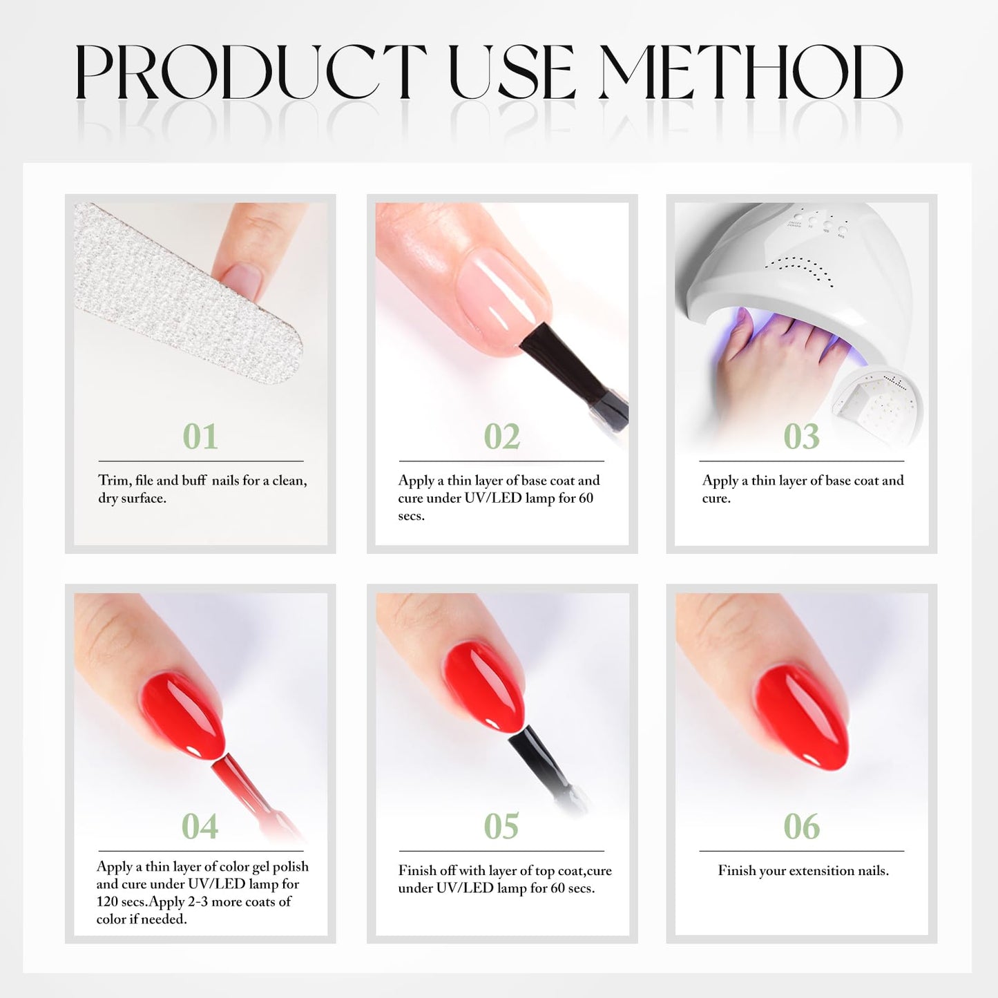 White Smoke Double Rhythm 15ML Gel Nail Polish Pure Sheer Same Color Same Bottle Soak Off Gel Polish Art Manicure Salon DIY at Home for Women (Milky White-A1075)