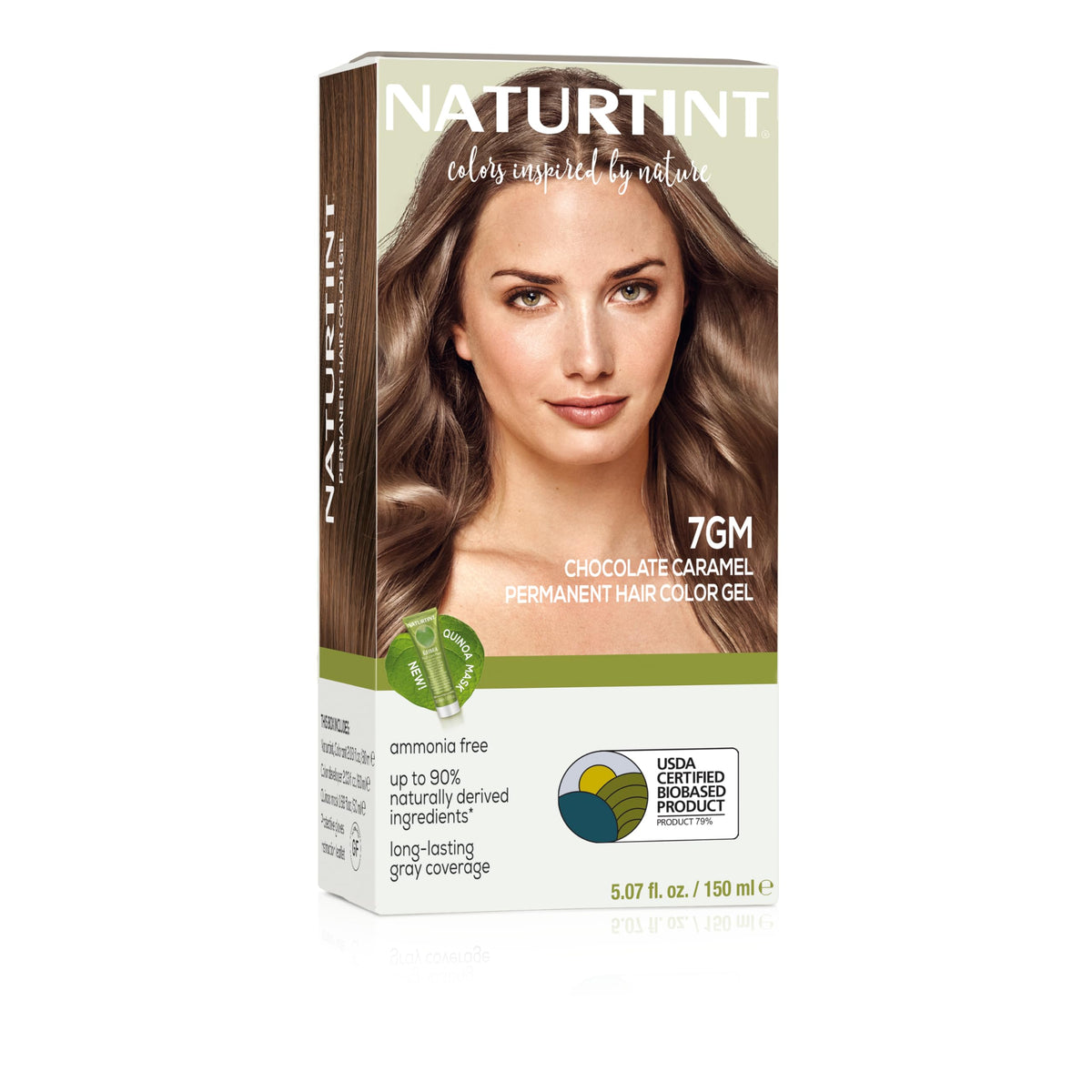 Seashell Naturtint 7GM Chocolate Caramel Permanent Hair Color (Pack of 1), Ammonia Free, Vegan, Cruelty Free, up to 100% Gray Coverage, Long Lasting Results (Packaging may vary)