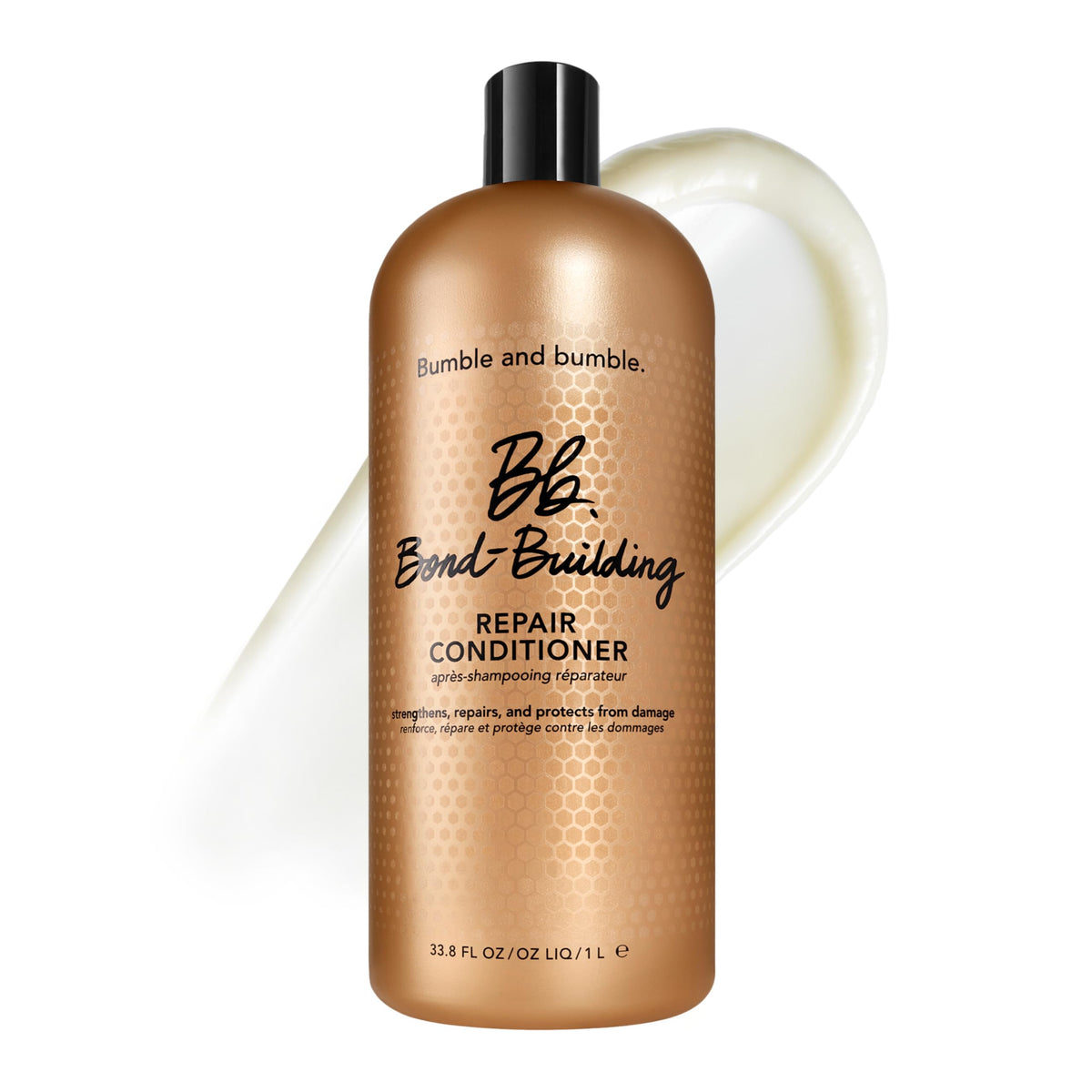 White Smoke Bumble and bumble. Bond-Building Hair Repair Conditioner | Strengthens and Prevents Breakage | Smooths Frizz, Adds Shine | For Damaged Curly, Wavy, Straight Hair Types