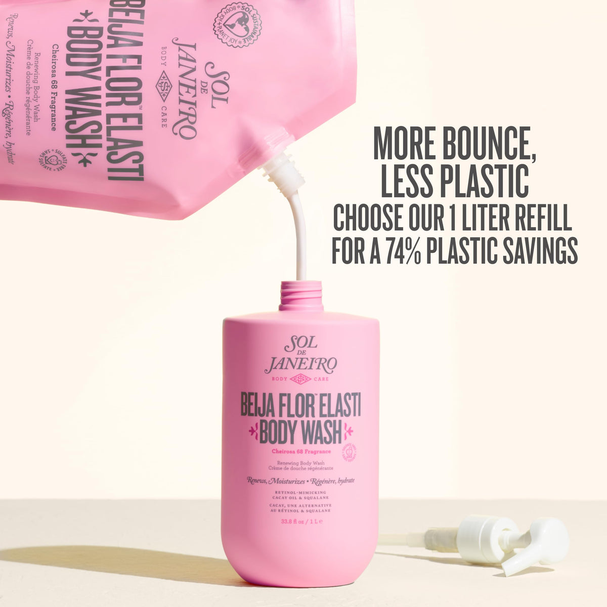 Seashell Sol de Janeiro Beija Flor Body Wash - 1L Jumbo Size with Pump