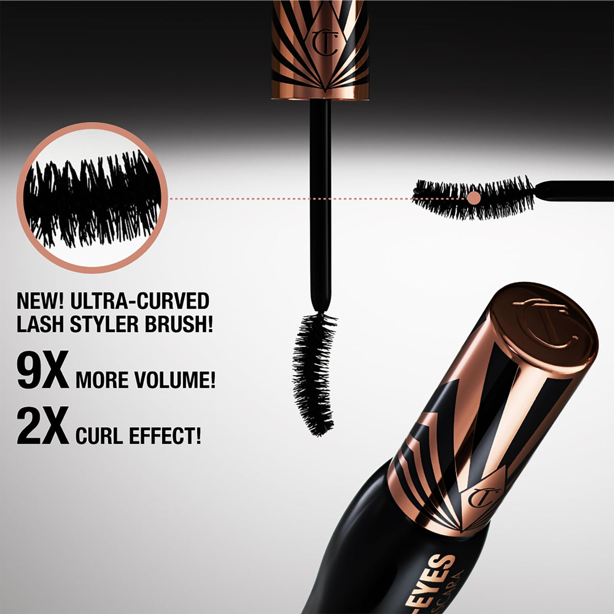 White Smoke Charlotte Tilbury Exagger-Eyes Volume & Length Mascara, Exagger-Black