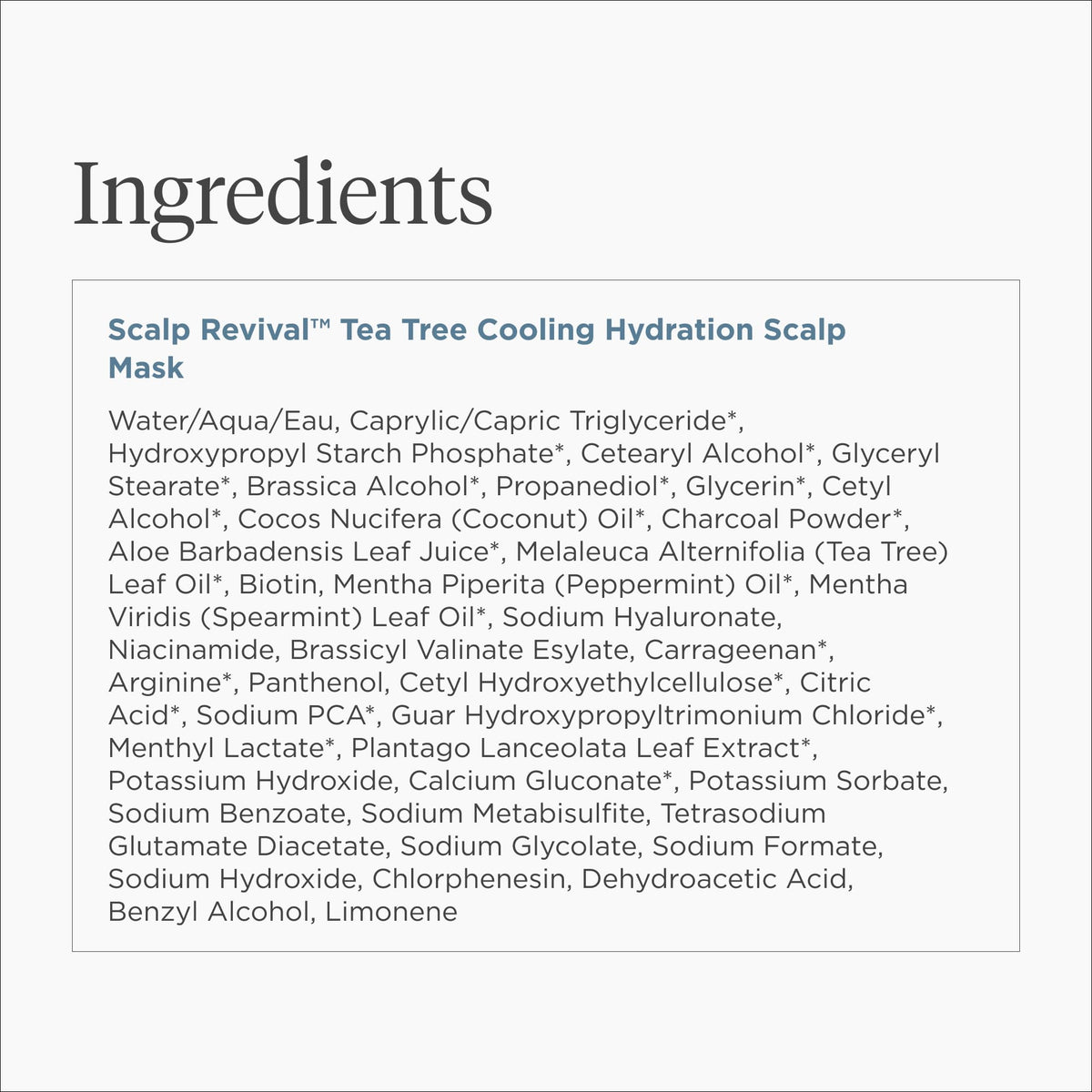 White Smoke Briogeo Scalp Revival Charcoal + Tea Tree Cooling Hydration Scalp Mask