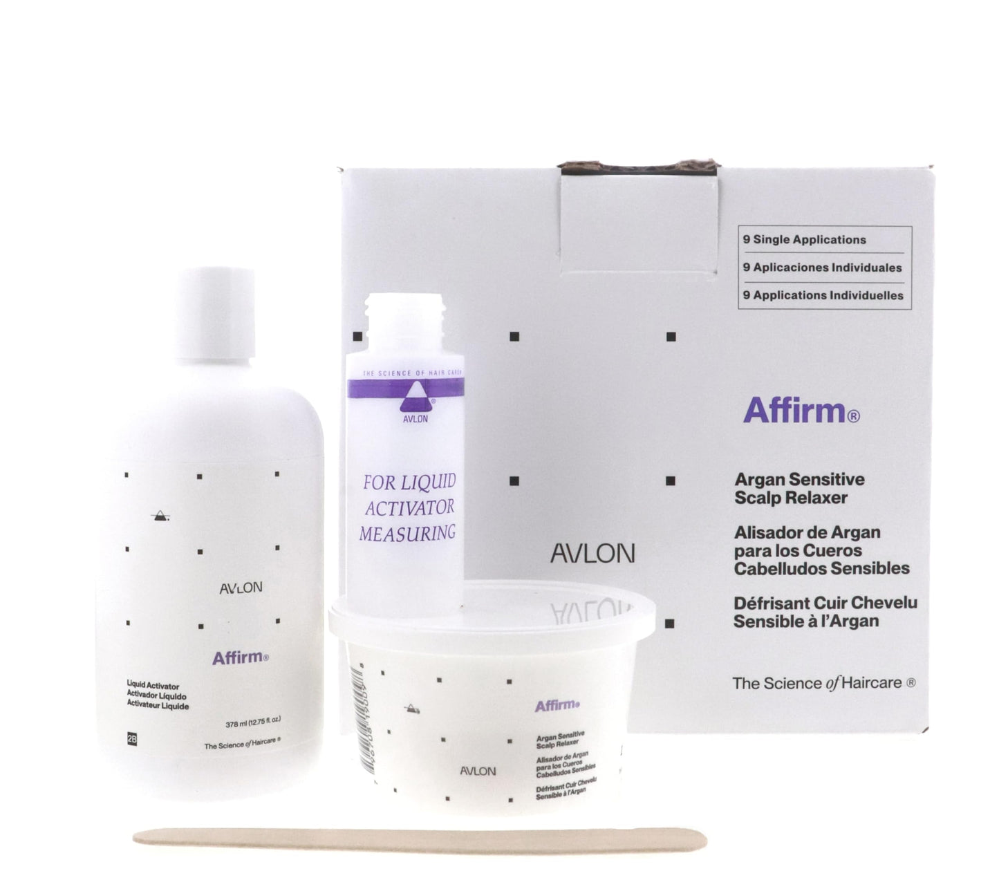 White Smoke AFFIRM CONDITIONING RELAXER SYSTEM SENSITIVE SCALP CREME RELAXER 9 APPLICATIONS by AVLON AFFIRM