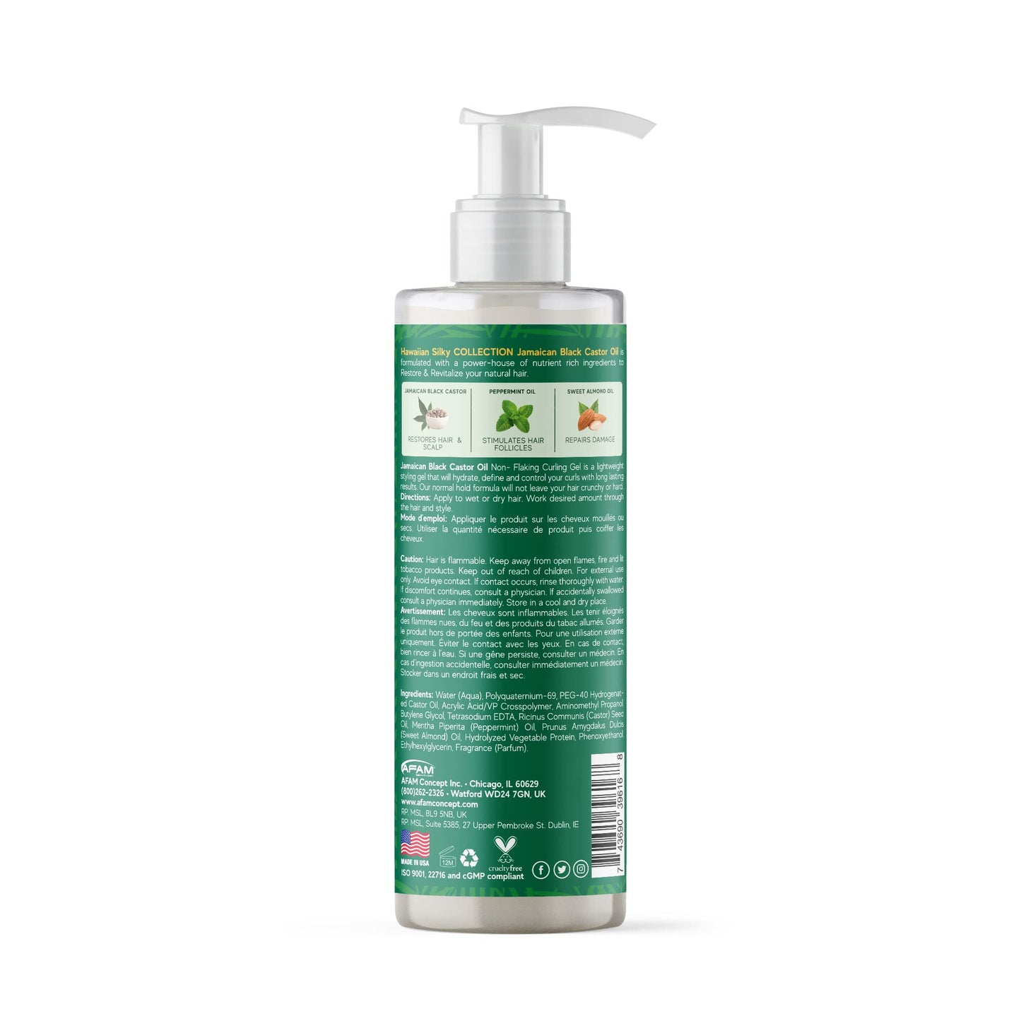 White Smoke Hawaiian Silky Jamaican Black Castor Oil Collection Non Flaking Curling Gel