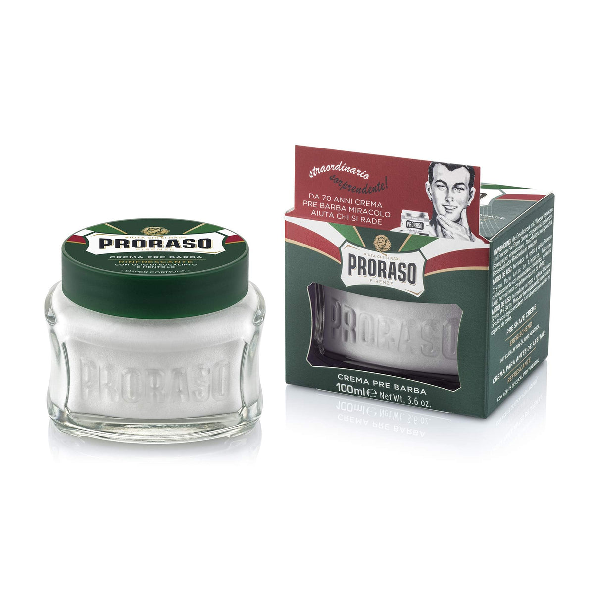 White Smoke Proraso Pre Shave Conditioning Cream - Eucalyptus Oil & Menthol