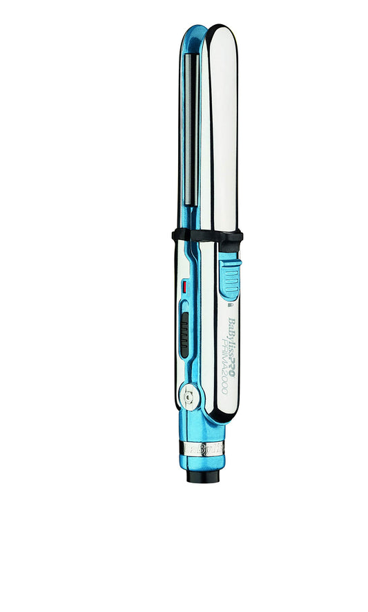 White Smoke BaBylissPRO Flat Iron Hair Straightener, 3/4 Inch Nano Titanium Prima 2000 Mini Travel, Hair Styling Tools & Appliances, BNT2000UC