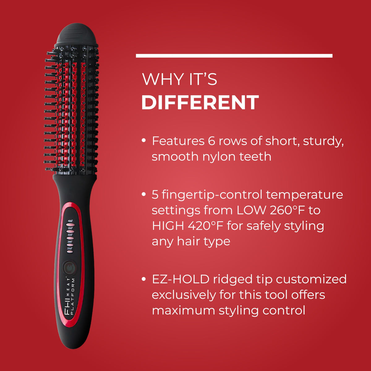 Firebrick FHI Heat Stylus Thermal Styling Brush w/Tourmaline Ceramic