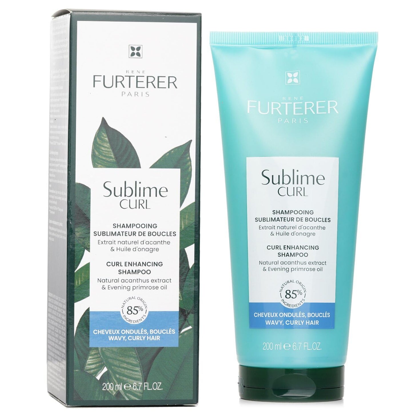 White Smoke Rene Furterer SUBLIME CURL Curl Activating Shampoo - For Curly, Wavy Hair - Frizz Control