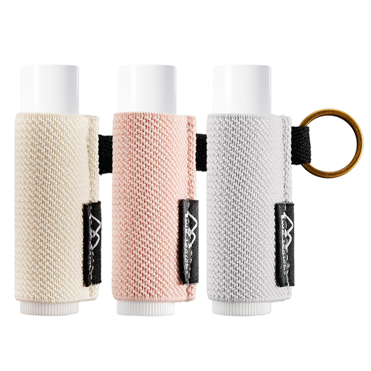 White Smoke WK IEASON Lip Balm Holder Keychain for LANEIGE, Summer Fridays, Small Christmas Gifts Stocking Stuffers for Teen Girls, Lip Gloss Holder Compatible With Chapstick, Burt's Bees Elastic Lipstick Holder