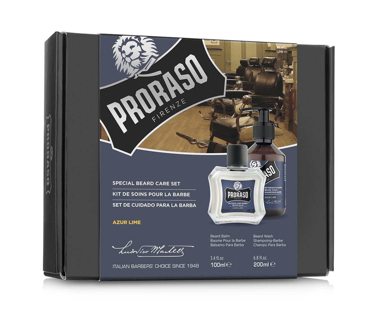 Dark Slate Gray Proraso Azur Lime Beard Care Duo Kit