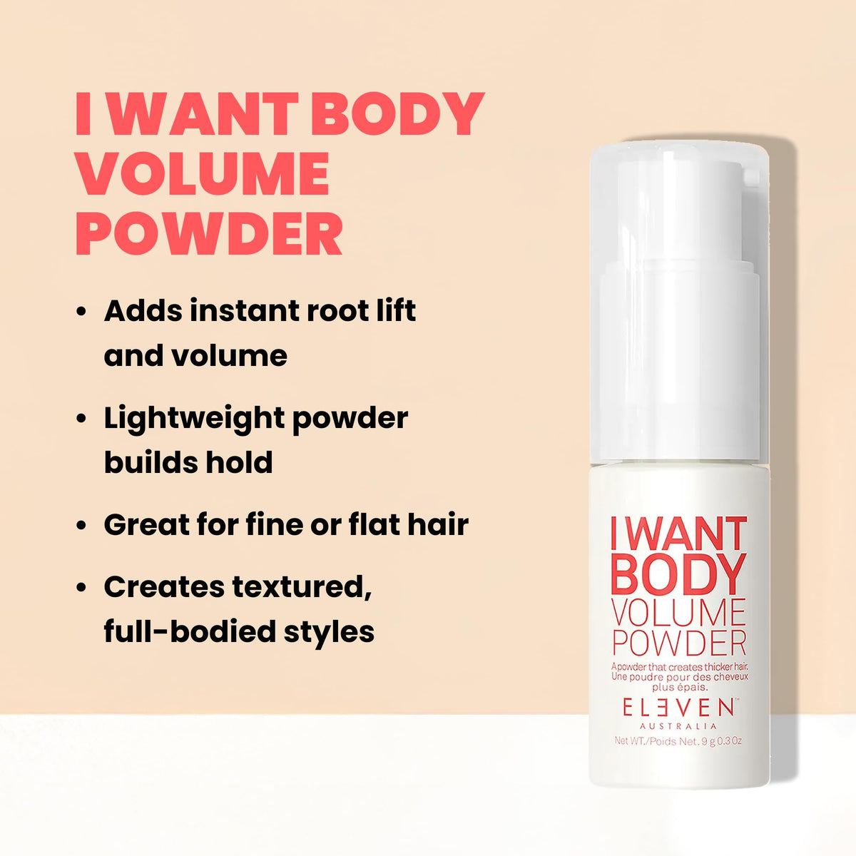 White Smoke ELEVEN AUSTRALIA I Want Body Volume Texture Powder, Lift & Texture - 0.3 Oz