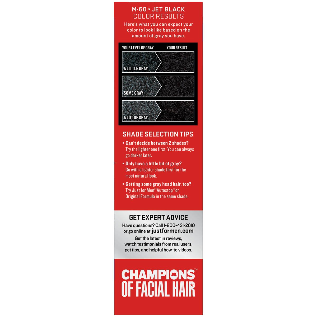 Tomato Mustache and Beard Brush-In Color Gel Jet Black