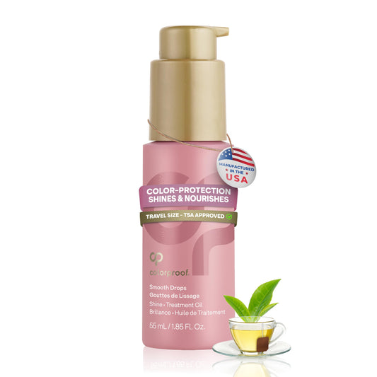 White Smoke Colorproof Smooth Drops 1.86 Fl. Oz. Clear, Non-Greasy Anti-Frizz Hair Drops with a Frizz Elimination and Humidity-Resistant Formula, and Color Protection, White Tea Scent