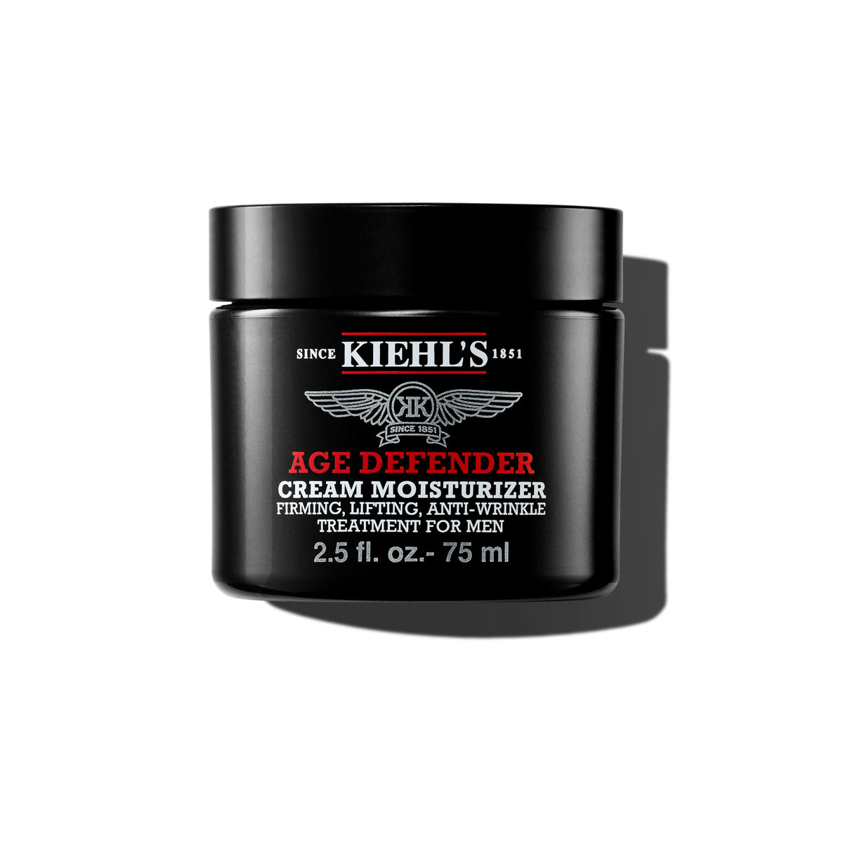 Black Kiehl's - Age Defender Face Cream Moisturizer, Anti-Aging Treatment For Men