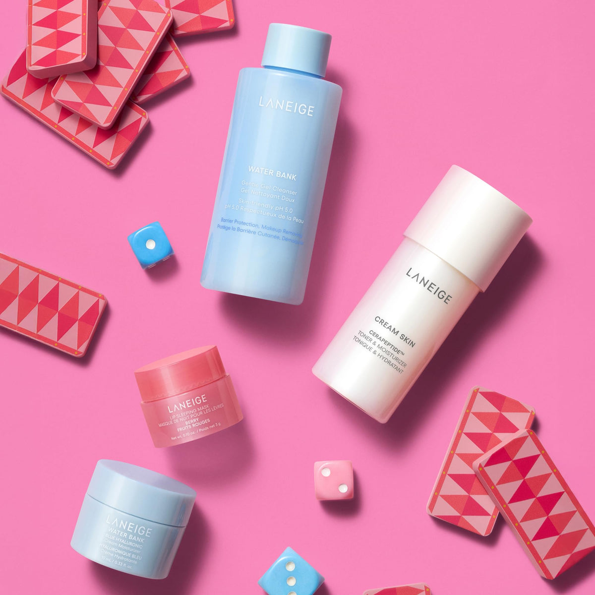 Hot Pink LANEIGE Midnight Minis: Limited-Edition Holiday Lip Care Gift Set for Day & Night Hydration