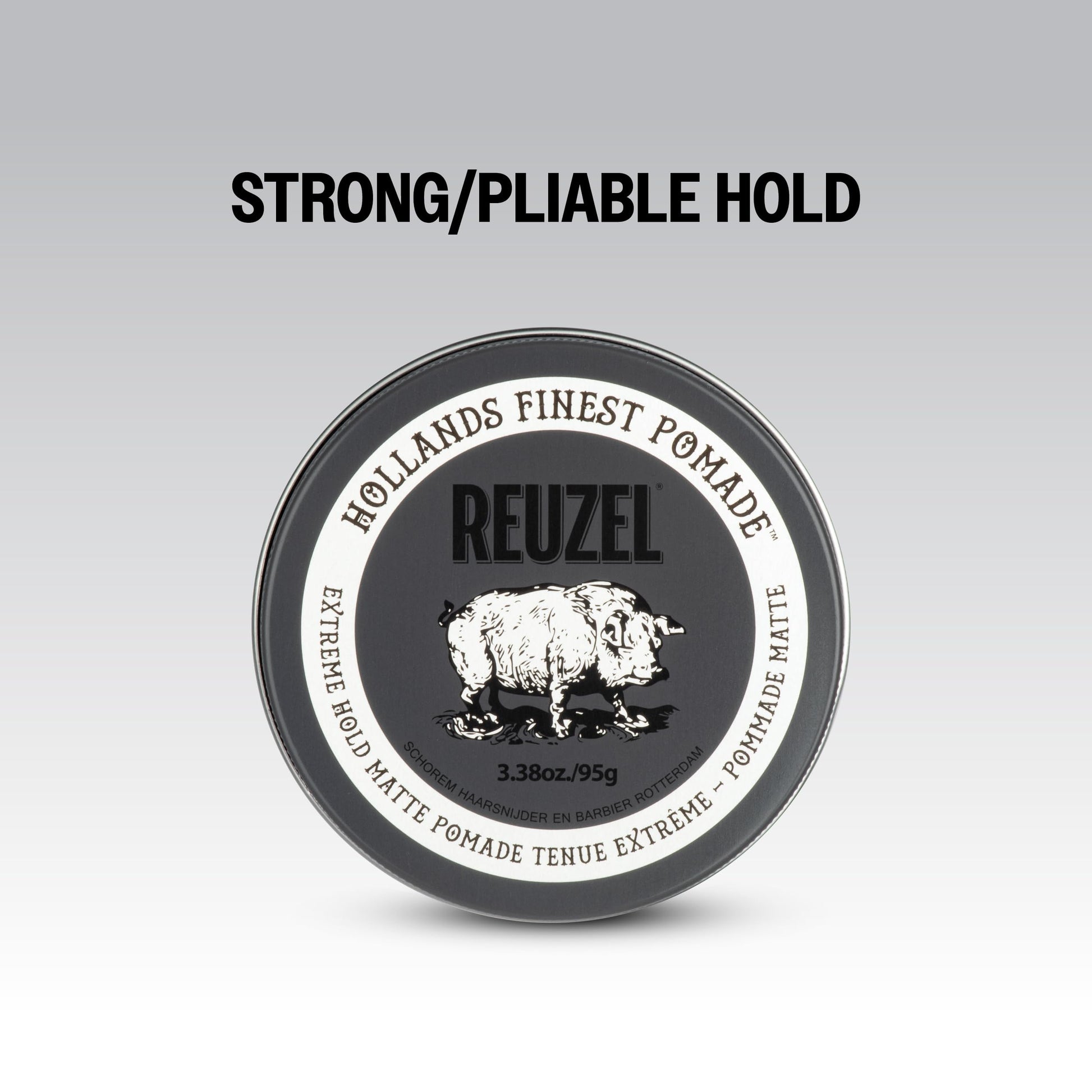White Smoke REUZEL Extreme Hold Matte Pomade, Strongest All Day Hold, Water Soluble Styling, Matte Finish & Flake Free, Easy To Wash Out, For All Hair Types