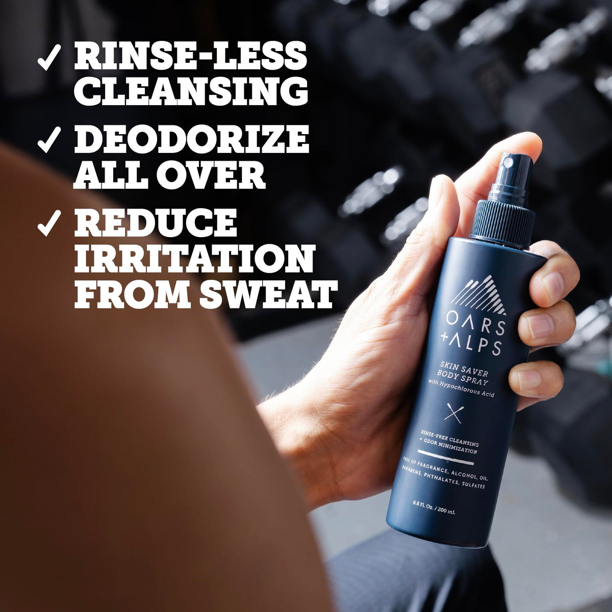 Black Oars + Alps Hypochlorous Acid Spray for Body, Skin Saver, 6.8oz