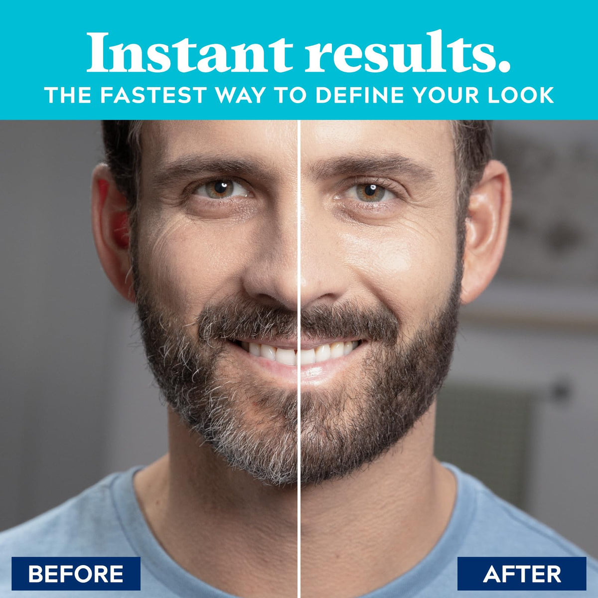 Dim Gray JUST FOR MEN 1-Day Beard & Brow Color, Temporary Color, Dark Brown