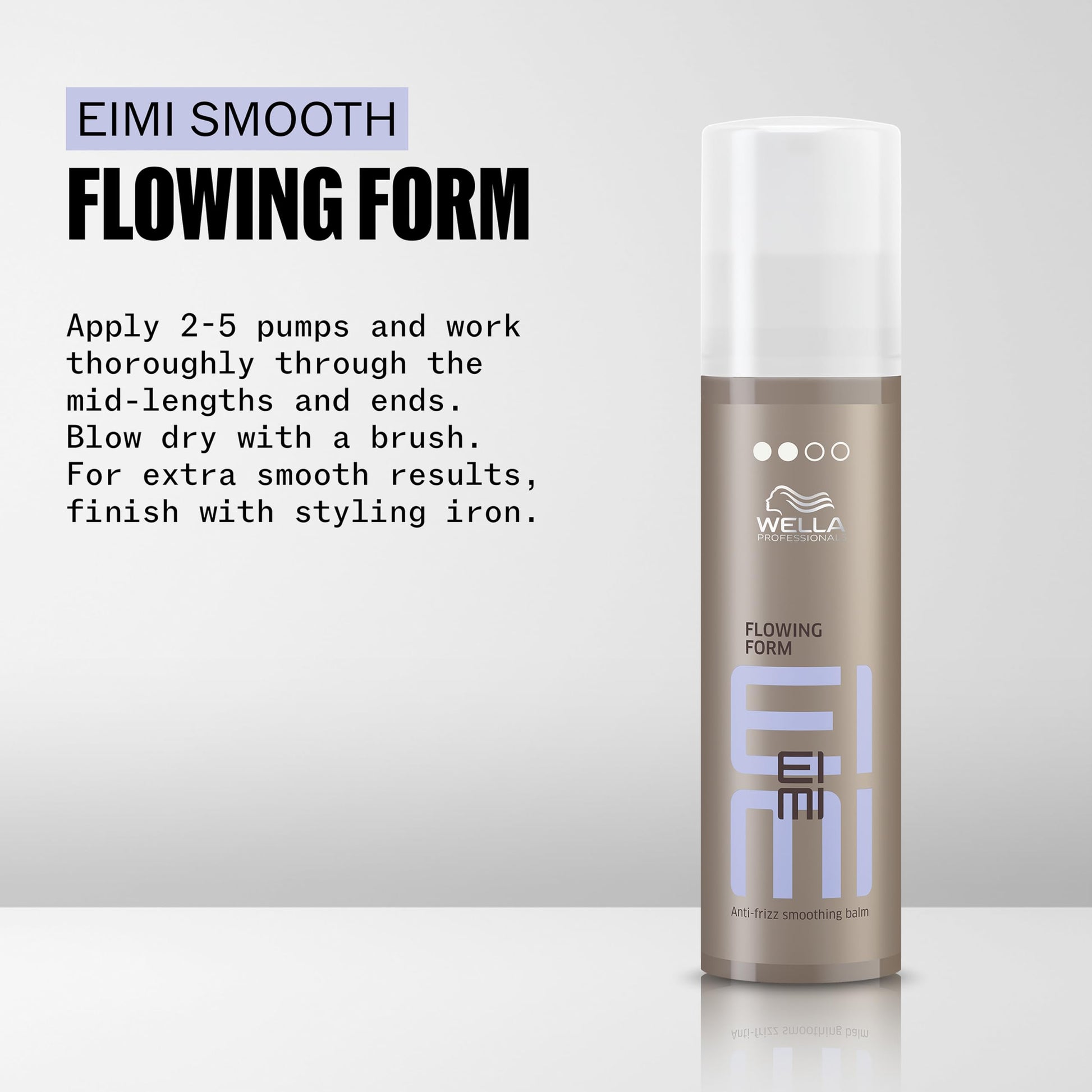 Lavender Wella Professionals EIMI Flowing Form Anti-Frizz Smoothing Balm | For Frizzy, Damaged Hair | Provides Smooth & Natural Sleek Finish | 3.38 Fl Oz