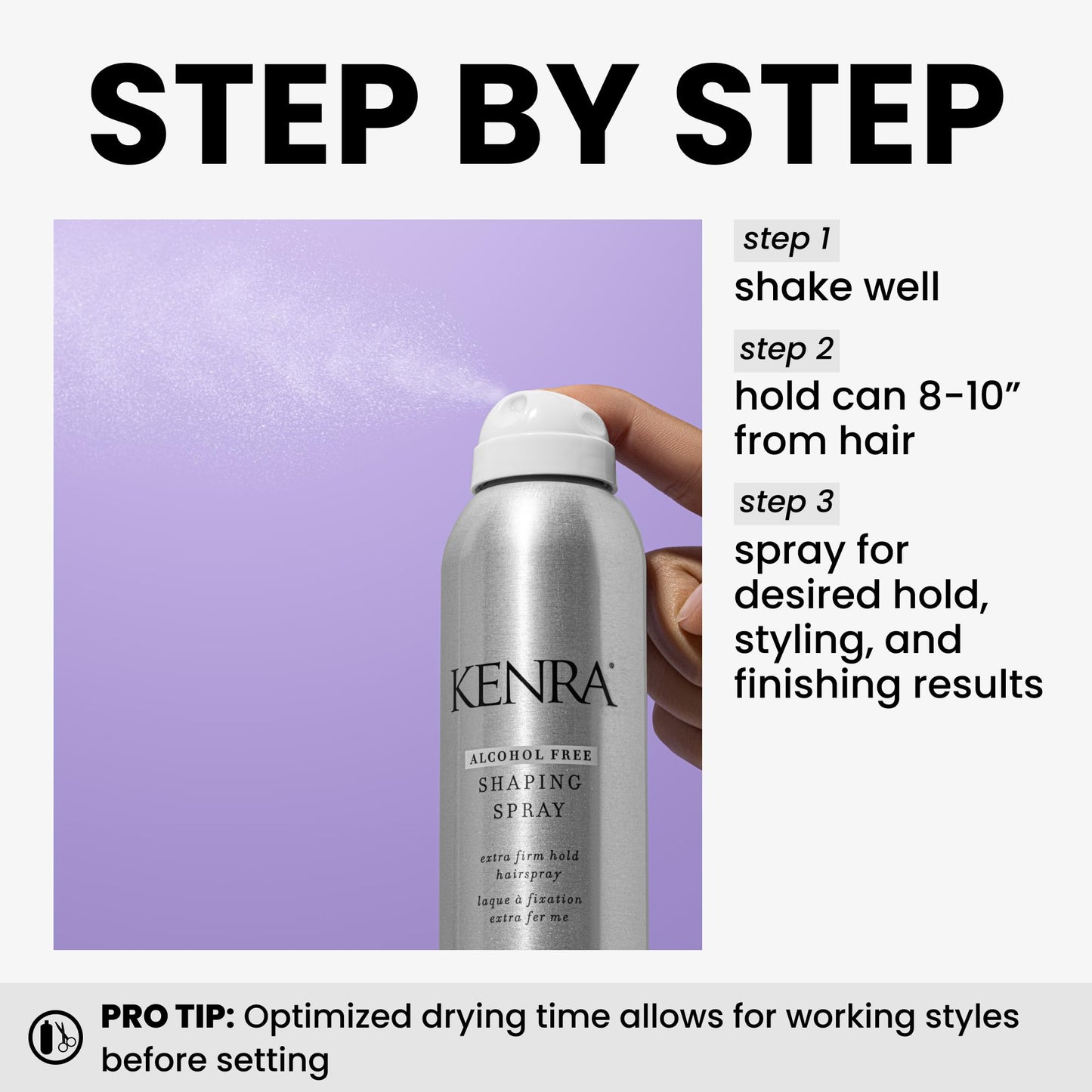 White Smoke Kenra Professional Shaping Spray 21 | Alcohol Free Hairspray | All Hair Types | 8 Ounce (Pack of 1)